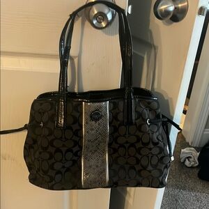 Black and Gray Designer Tote Bag